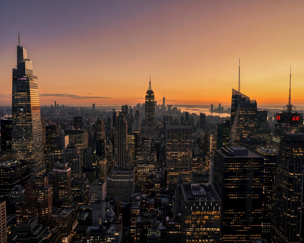 New York City Skyline at Golden Hour