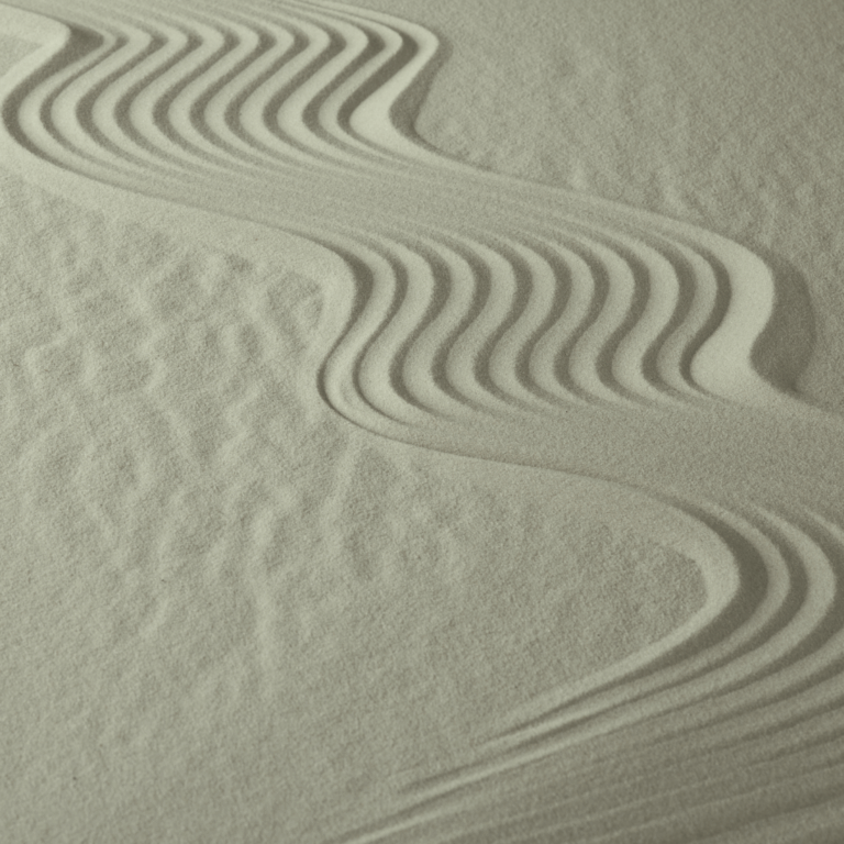 Wavy patterns in fine sand - wellness cannabinoids